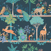 Exotic Fresco Wallpaper Teal