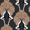 Showgirls Wallpaper Metallic Bronze & Black